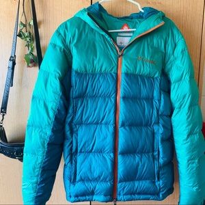 Columbia Omni-heat hooded down jacket